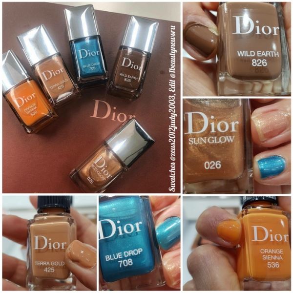 Свотчи лаков для ногтей из летней коллекции макияжа Dior Vernis Summer 2019 — Swatches